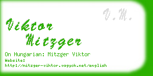 viktor mitzger business card